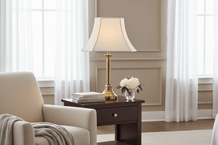 Cut Corner Rectangle Bell Lamp Shades - Available in Five Sizes - Lux Lamp Shades
