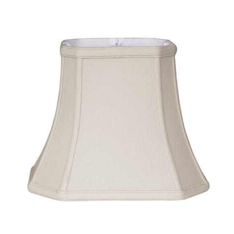 Cut Corner Rectangle Bell Linen Lamp Shade - Off White - Lux Lamp Shades