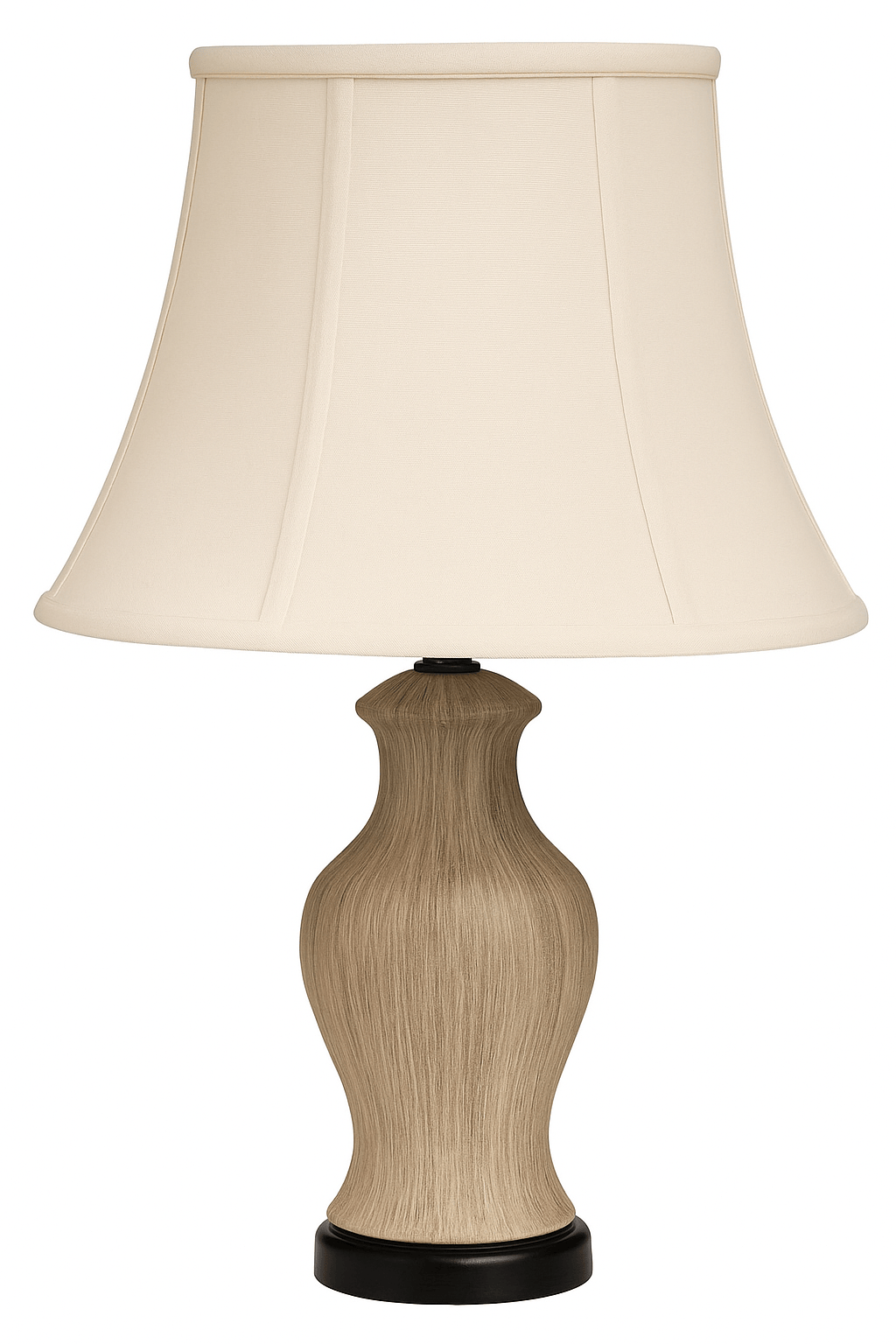 Cut Corner Scallop Square Bell Supreme Satin Lamp Shade - Off White - Lux Lamp Shades
