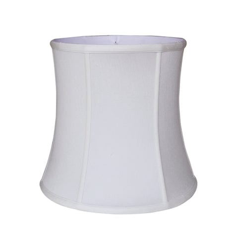 Deep Cylinder Retro Drum Supreme Satin Lamp Shade - White - Lux Lamp Shades