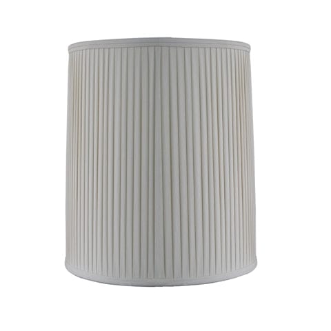 Deep Drum Side Pleat Anna Rayon Lamp Shade - Off White - Lux Lamp Shades