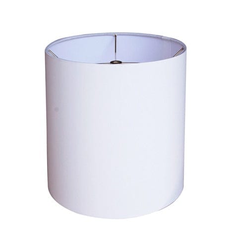Drum Hard Back Anna Rayon Lamp Shade - White - Lux Lamp Shades