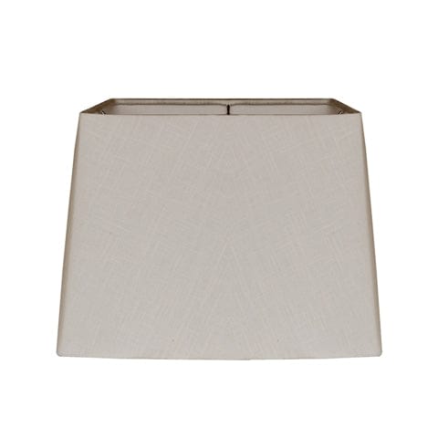 Drum Square Hand Rolled Edge Hard Back Fine Linen Lamp Shade - Off White - Lux Lamp Shades