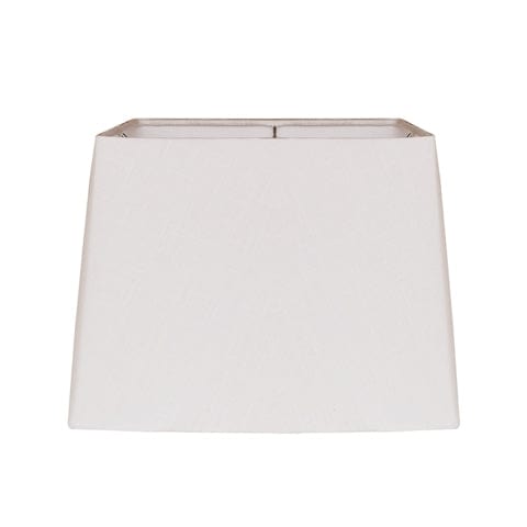 Drum Square Hand Rolled Edge Hard Back Fine Linen Lamp Shade - White - Lux Lamp Shades