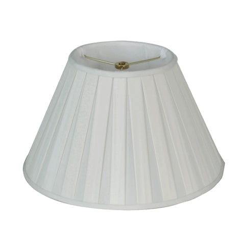 Empire Flare Space Box Hand Pleated 100% Pongee Silk Lamp Shade - Oyster - Lux Lamp Shades