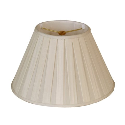 Empire Flare Space Box Hand Pleated 100% Pongee Silk Lamp Shade - Sand - Lux Lamp Shades
