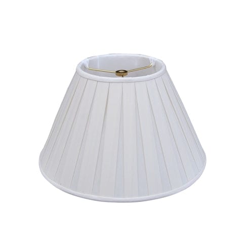 Empire Flare Space Box Hand Pleated Anna Rayon Lamp Shade - Off White - Lux Lamp Shades