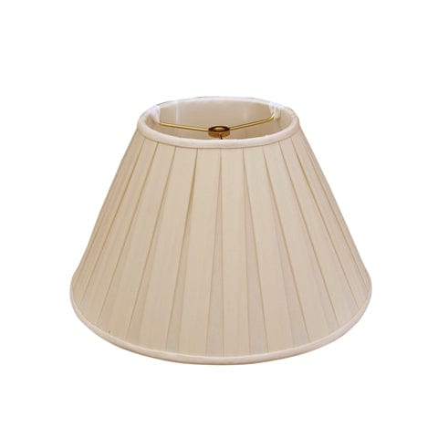 Empire Flare Space Box Hand Pleated Anna Rayon Lamp Shade - Sand - Lux Lamp Shades