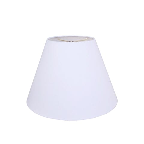 Empire Hand Rolled Edge Hard Back Anna Rayon Lamp Shade - White - Lux Lamp Shades