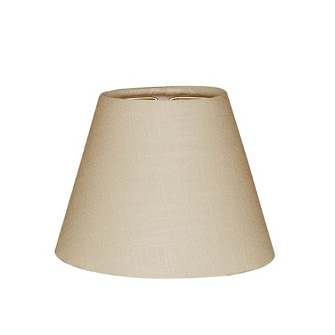 Empire Hand Rolled Edge Hard Back Fine Linen Lamp Shade - Beige - Lux Lamp Shades