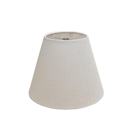Empire Hand Rolled Edge Hard Back Fine Linen Lamp Shade - Off White - Lux Lamp Shades