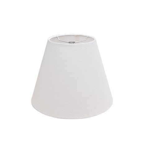 Empire Hand Rolled Edge Hard Back Fine Linen Lamp Shade - White - Lux Lamp Shades