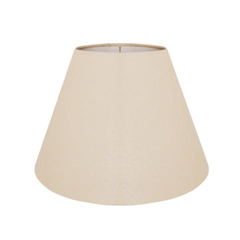 Empire Hand Rolled Edge Hard Back Linen Lamp Shade - Beige - Lux Lamp Shades
