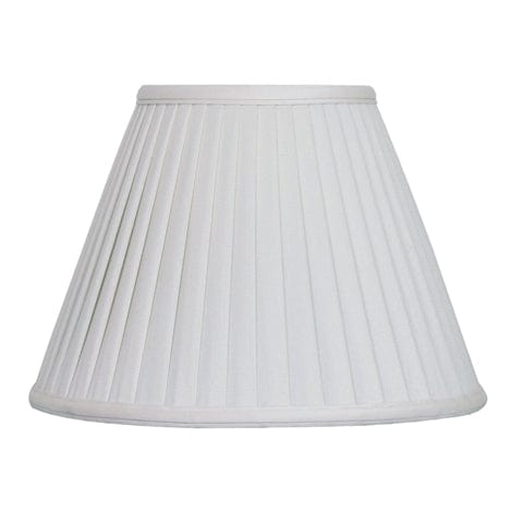 Empire Hand Side Pleat Anna Rayon Lamp Shade - Off White - Lux Lamp Shades