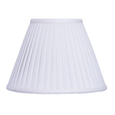 Empire Hand Side Pleat Anna Rayon Lamp Shade - White - Lux Lamp Shades