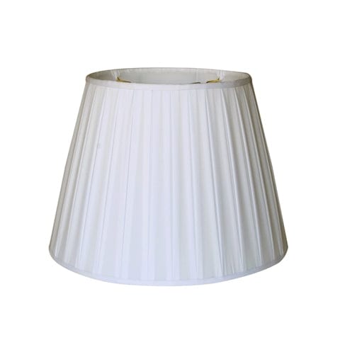 European Empire English Pleat Anna Rayon Lamp Shade - Off White - Lux Lamp Shades