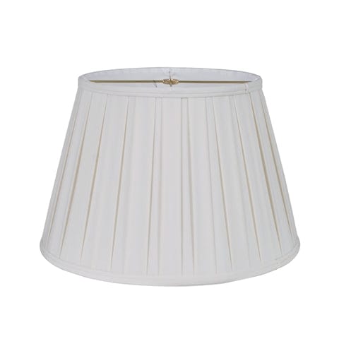 European Empire English Pleat Anna Rayon Lamp Shade - Off White - Lux Lamp Shades