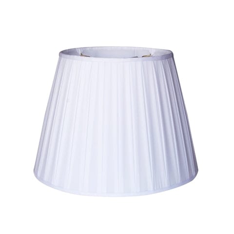 European Empire English Pleat Anna Rayon Lamp Shade - White - Lux Lamp Shades