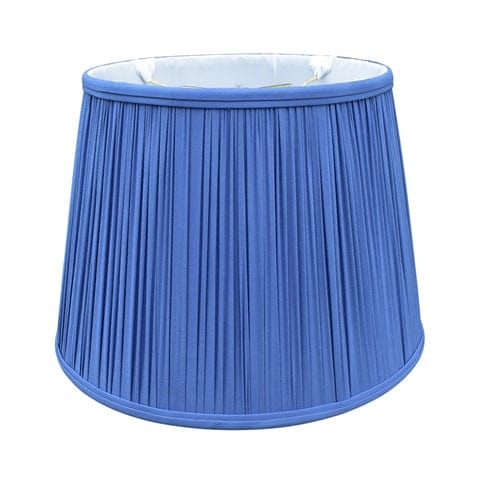 European Empire Hand Free Pleat Anna Rayon Lamp Shade - Blue Grey - Lux Lamp Shades