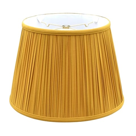 European Empire Hand Free Pleat Anna Rayon Lamp Shade - Earthy Yellow - Lux Lamp Shades
