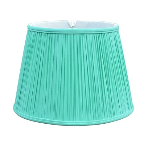 European Empire Hand Free Pleat Anna Rayon Lamp Shade - Green Bamboo - Lux Lamp Shades