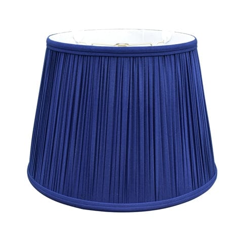 European Empire Hand Free Pleat Anna Rayon Lamp Shade - Navy Blue - Lux Lamp Shades