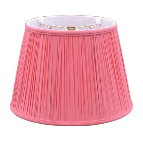 European Empire Hand Free Pleat Anna Rayon Lamp Shade - Peach Red - Lux Lamp Shades
