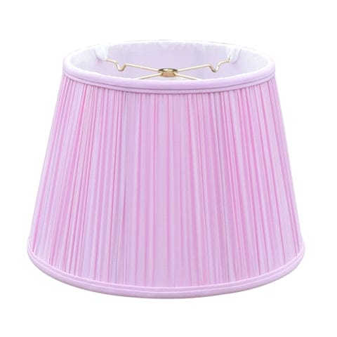 European Empire Hand Free Pleat Anna Rayon Lamp Shade - Powder Pink - Lux Lamp Shades
