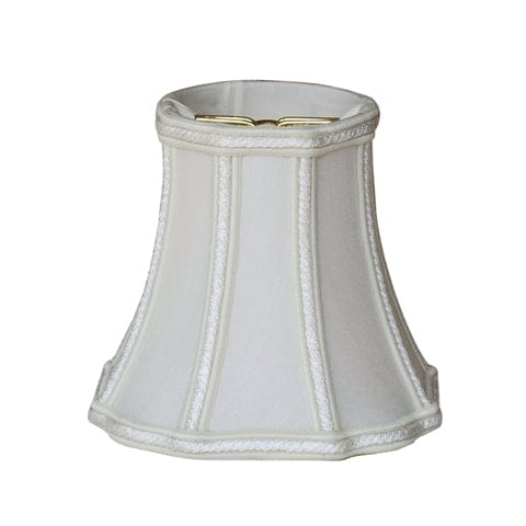 Fancy Octagon 100% Pongee Silk Lamp Shade - Egg Shell - Lux Lamp Shades