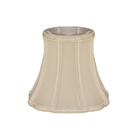 Fancy Octagon 100% Pongee Silk Lamp Shade - Sand - Lux Lamp Shades