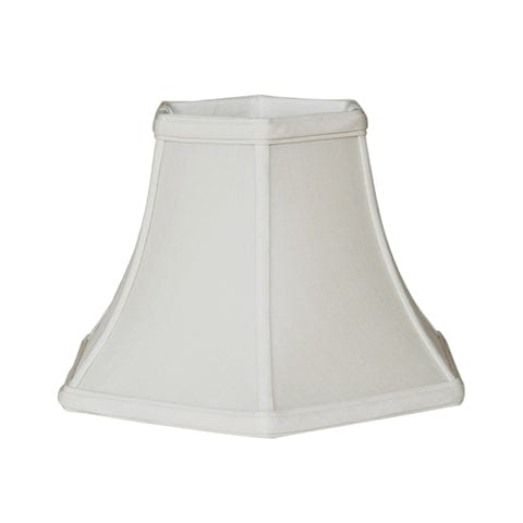 Hexagon Bell 100% Pongee Silk Lamp Shade - Egg Shell - Lux Lamp Shades