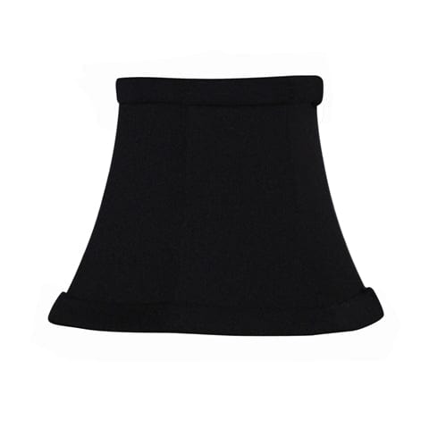 Hexagon Bell Anna Rayon Lamp Shade - Black Gold Lining - Lux Lamp Shades