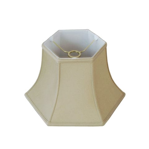 Hexagon Bell Anna Rayon Lamp Shade - Coffee - Lux Lamp Shades