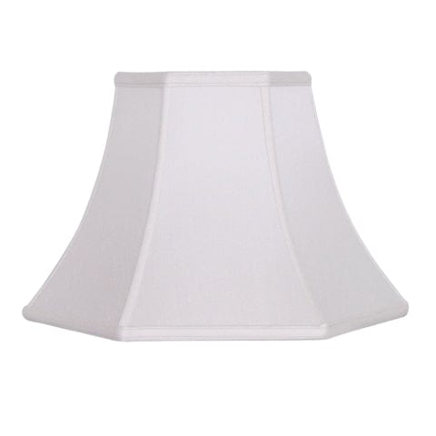 Hexagon Bell Supreme Satin Lamp Shade - White - Lux Lamp Shades