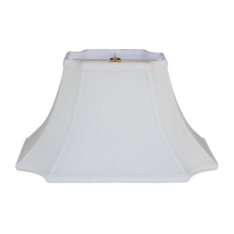 Inverted Cut Corner Rectangle Bell Anna Rayon Lamp Shade - Off White - Lux Lamp Shades