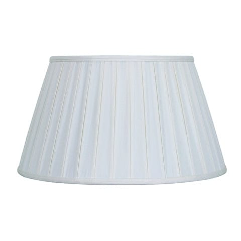 Junior Floor Lamp Shade English Pleat Anna Rayon Lamp Shade - Off White - Lux Lamp Shades