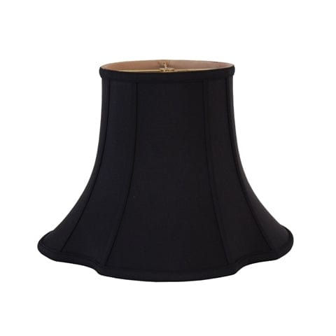 Maltese Bell Anna Rayon Lamp Shade - Black Gold Lining - Lux Lamp Shades