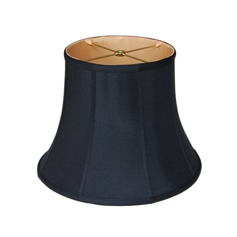 Modified Bell Anna Rayon Lamp Shade - Black Gold Lining - Lux Lamp Shades