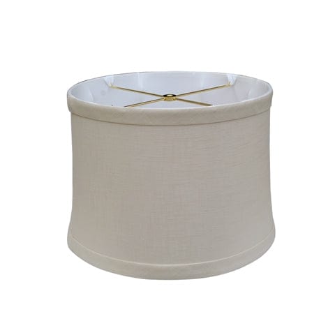 No Hug Basic Drum Fine Linen Lamp Shade - Off White - Lux Lamp Shades