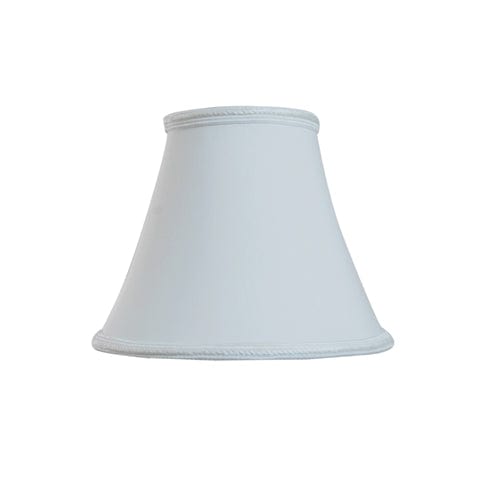 No Hug Bell (Braided Trim) Anna Rayon Lamp Shade - Off White - Lux Lamp Shades