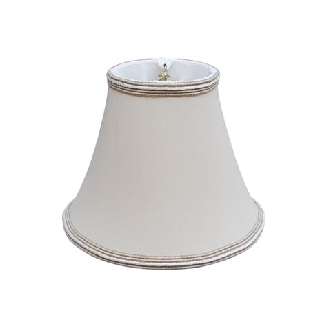 No Hug Bell (Braided Trim) Anna Rayon Lamp Shade - Sand - Lux Lamp Shades