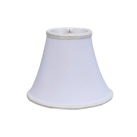 No Hug Bell (Braided Trim) Anna Rayon Lamp Shade - White - Lux Lamp Shades