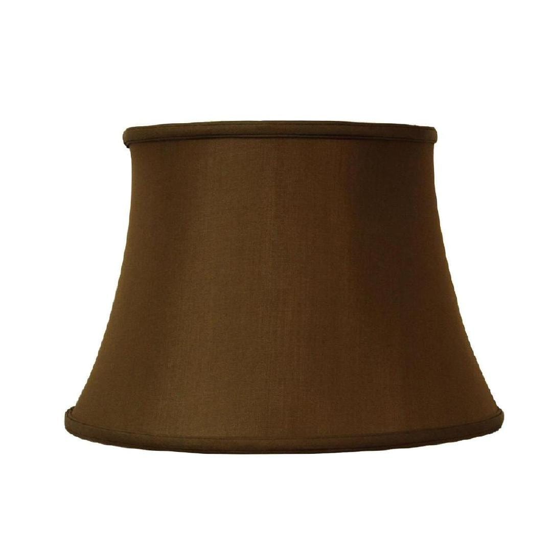No Hug English Bell Double Lining 100% Pongee Silk Lamp Shade - Umber - Lux Lamp Shades
