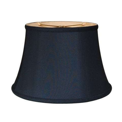 No Hug English Bell Double Lining Anna Rayon Lamp Shade - Black Gold Lining - Lux Lamp Shades
