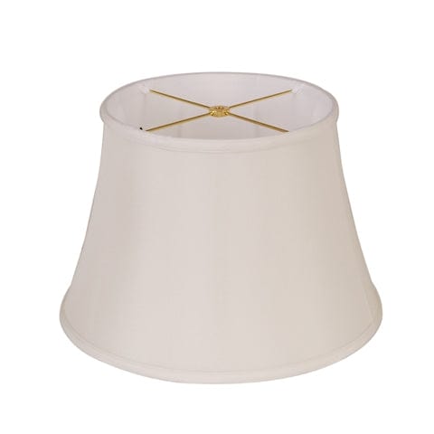 No Hug English Bell Double Lining Anna Rayon Lamp Shade - Off White - Lux Lamp Shades