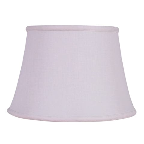 No Hug English Bell Double Lining Fine linen Lamp Shade - White - Lux Lamp Shades
