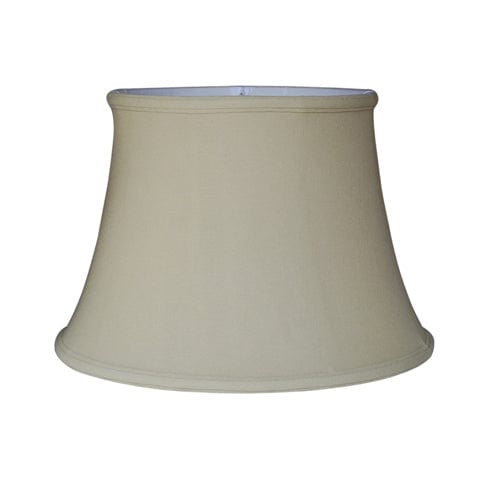 No Hug English Bell Double Lining Linen Lamp Shade - Beige - Lux Lamp Shades