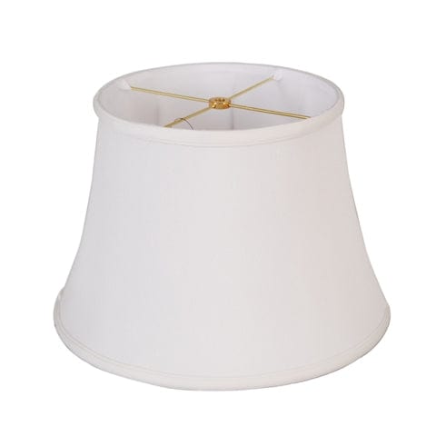 No Hug English Bell Double Supreme satin Lamp Shade - White - Lux Lamp Shades