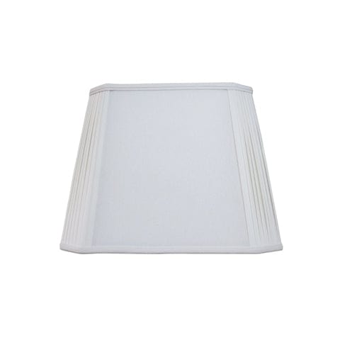 Oblong Corner Pleat Anna Rayon Lamp Shade - Off White - Lux Lamp Shades
