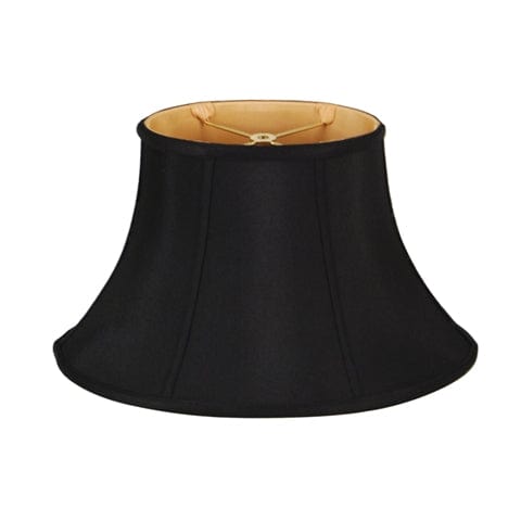 Olive Bell Oval Anna Rayon Lamp Shade - Black Gold Lining - Lux Lamp Shades